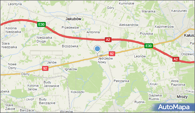 mapa Jędrzejów Nowy, Jędrzejów Nowy na mapie Targeo